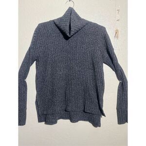 Athleta Women's Transit Pullover Turtleneck Sweater Charm Marble Ribbed Size S